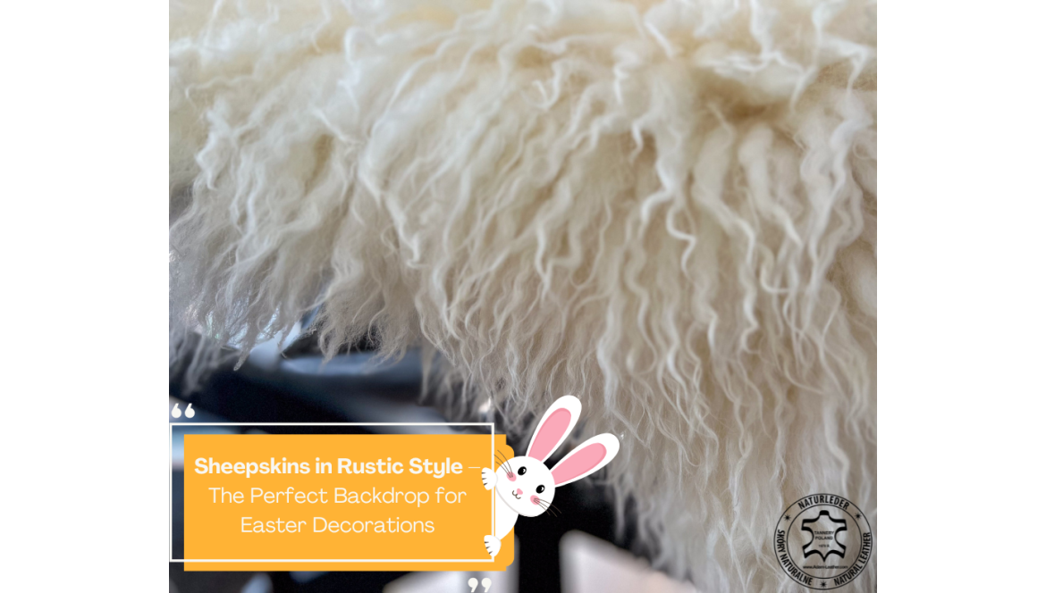 Peaux de mouton au style rustique – un fond idéal pour les décorations de Pâques